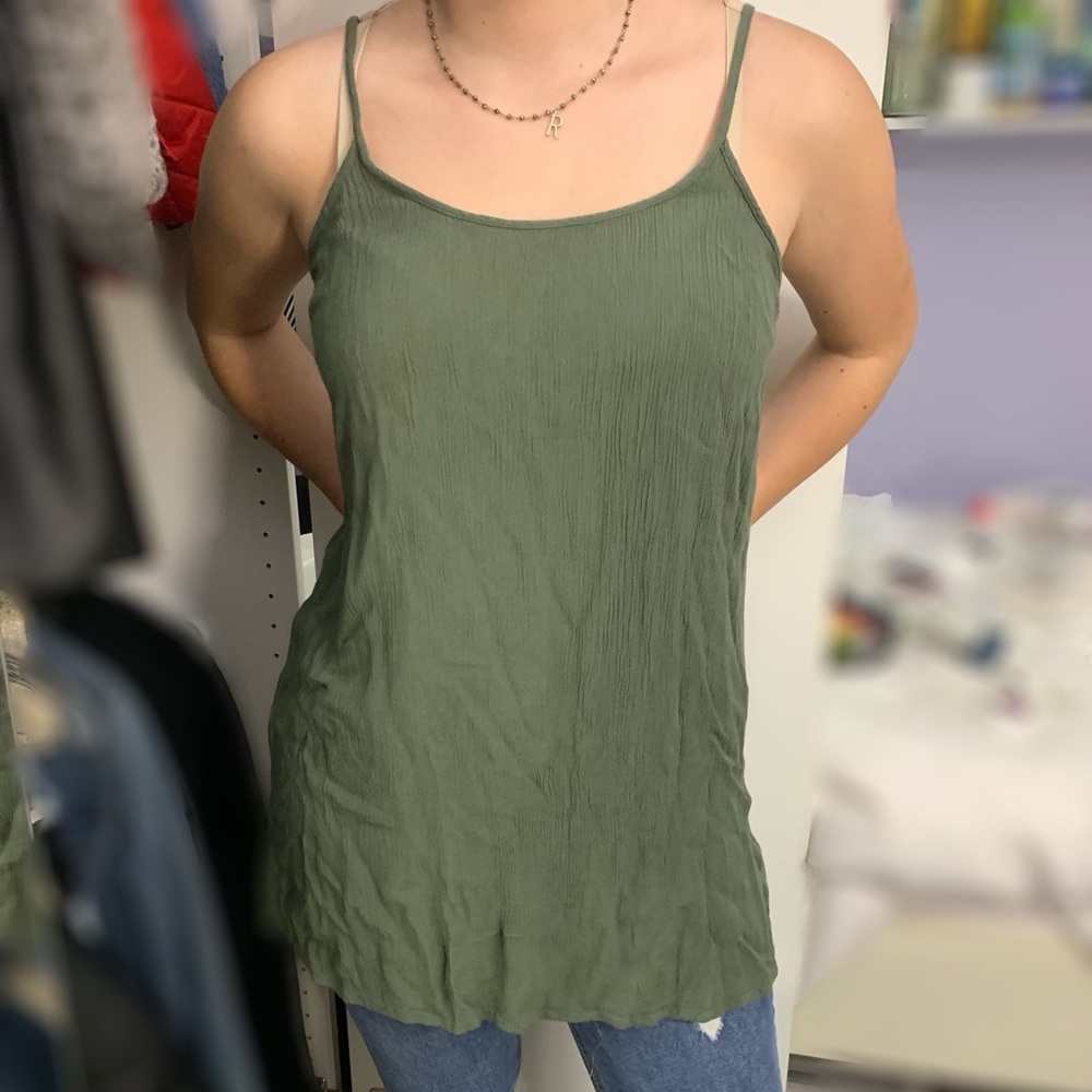 Forever 21 green long cami